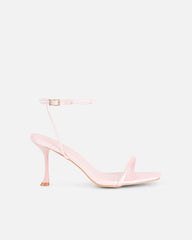 Piella Pink Snake Strappy Heeled Sandals