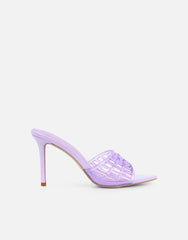 Kia Lilac Patent Heeled Sandals