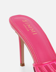 Kia Pink Patent Heeled Sandals