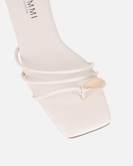 Porto Stone Gold Toe Detail Sandals