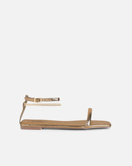Shanaya Bronze Metallic Chain Sandals