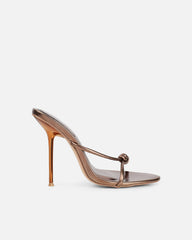 Louna Bronze Metallic Twist Heeled Sandals