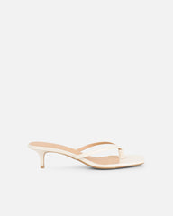 Laura Stone Toe Thong Kitten Heeled Sandals