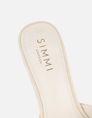 Ella Cream Velvet Bow Mules