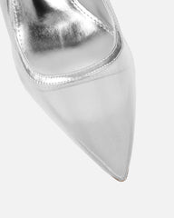 Morley Silver Mesh Slingback Courts