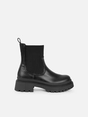 Jirra Black Chunky Ankle Sock Boots