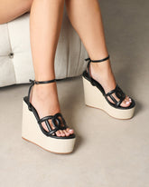 Martha Black Espadrille Wedges