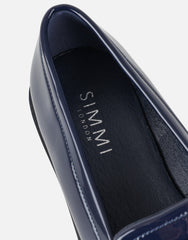 Nerri Navy Patent Tassel Loafers