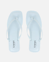 Kima Blue Flat Sandals