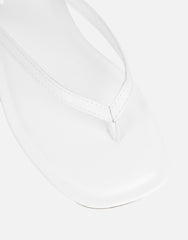 Kima White Flat Sandals