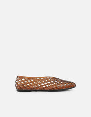 Rocha Brown Jelly Mesh Ballerina Flats