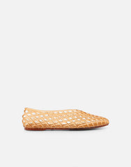 Rocha Bronze Jelly Mesh Ballerina Flats