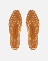 Rocha Bronze Jelly Mesh Ballerina Flats
