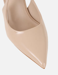 Samaya Nude Slingback Court Shoes
