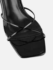 Sameel Black Patent Mules