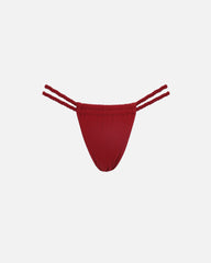 Mora Burgundy Braided Bikini Bottoms