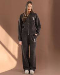 Romy Simmi Studios Chunky Knit Trousers In Teddy