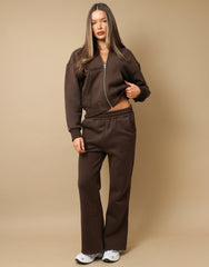 Maui Simmi Studios Essentials Zip Hoodie In Light Brown