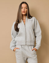 Nova Simmi Studios Essentials Zip Through Hoodie in Grey Marl