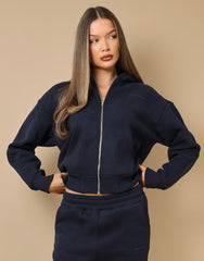 Nova Simmi Studios Essentials Zip Through Hoodie in Navy