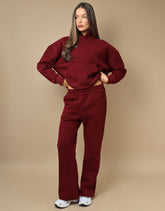 Maia Simmi Studios Essentials Joggers In Burgundy