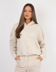 Marilyn Simmi Studios Bubble Print Hoodie In Beige