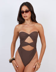 Rio Brown Knot Swimsuit