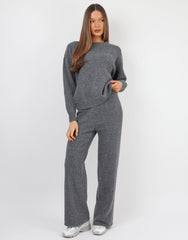 Faye Simmi studios soft touch crew neck in dark grey