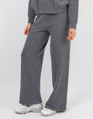 Eve Simmi studios soft touch wide leg trousers in dark grey