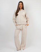 Romy Simmi Studios Chunky Knit Trousers In Cream