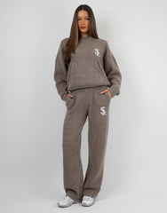 Mari Simmi Studios Knitted Hoodie In Mocha