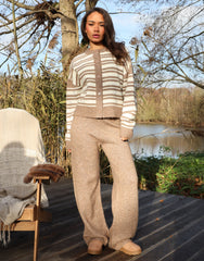Luci Simmi Studios Knitted Trousers In Brown