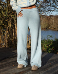 Luci Simmi Studios Knitted Trousers In Blue