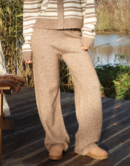 Luci Simmi Studios Knitted Trousers In Brown