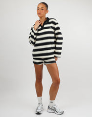Madrid Simmi Studios Stripe Rugby Top In Black