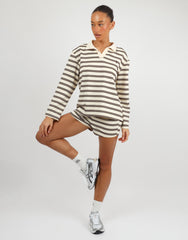 Melissa Simmi Studios Small Stripe Shorts In Brown