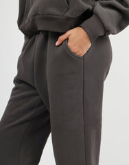 Maddie Simmi Studios Essentials Flared Joggers in Dark Grey