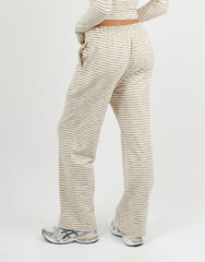 Tilly Super Soft Stripe Trouser In Cream