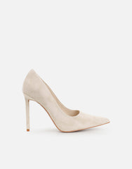 Sid Oatmeal Suede Court Shoes