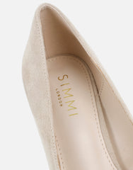 Sid Oatmeal Suede Court Shoes
