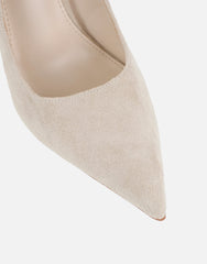 Sid Oatmeal Suede Court Shoes