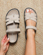 Adelle Stone Nubuck Chunky Footbed Slides