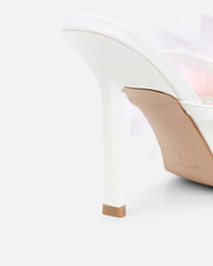 Vaughan White Flower Detail Mules