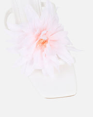 Vaughan White Flower Detail Mules