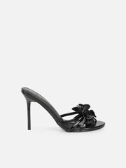Vera Black Flower Detail Mules