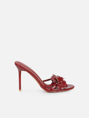 Vera Red Flower Detail Mules