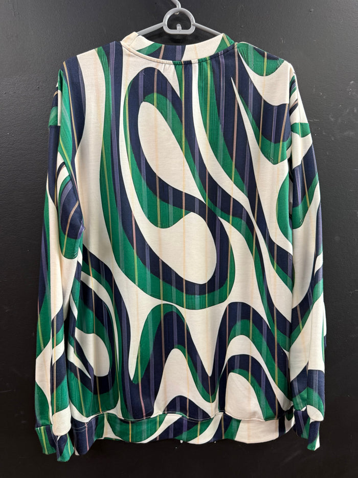 Abstract Patterned Long-sleeve Crewneck size medium