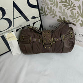 Distressed Vintage-Style Underarm Bag