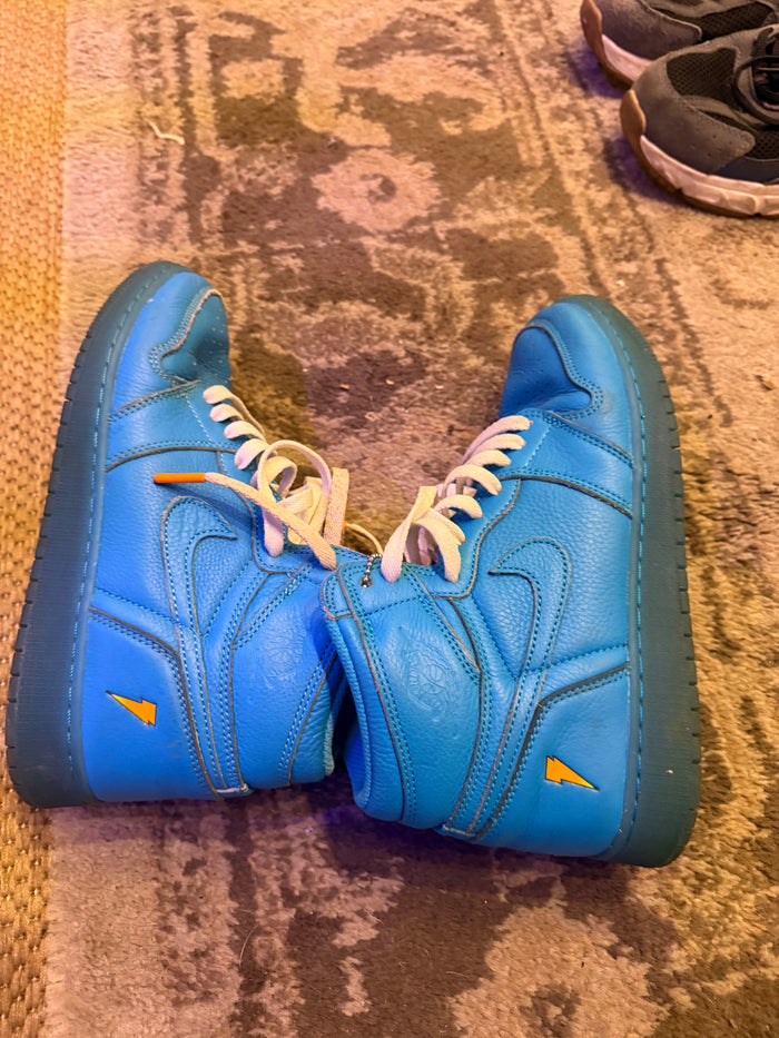 Air Jordan 1 Retro High OG G8RD 'Blue Lagoon' sneakers size 7 youth