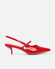 Airlea Red Patent Sling Back Court Shoes